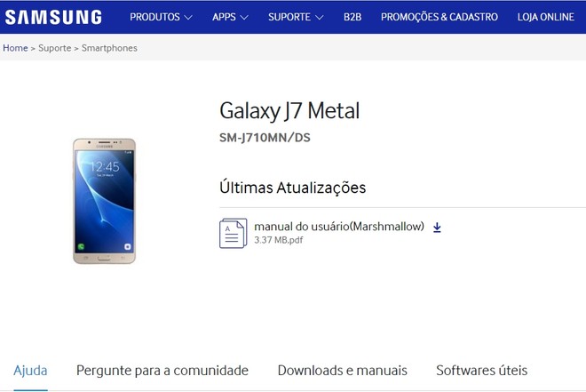 Samsung Galaxy J7 Manual Download