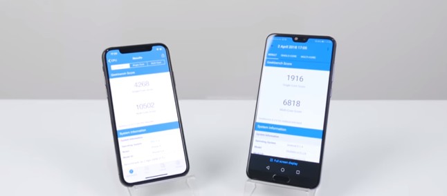 Huawei p20 vs iphone x teste de queda